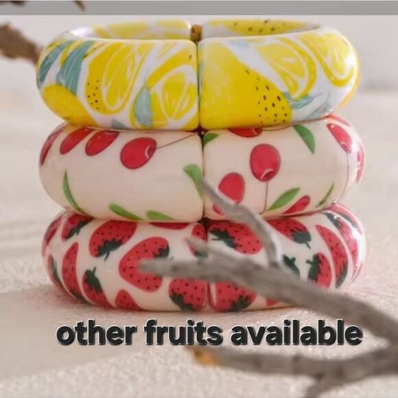 New ANTHRO Juicey summer lemon bangle bracelet Arm Candy - Picture 5 of 6